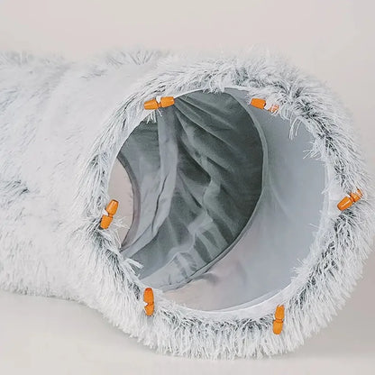 Fluffy Cat Tunnel Bed